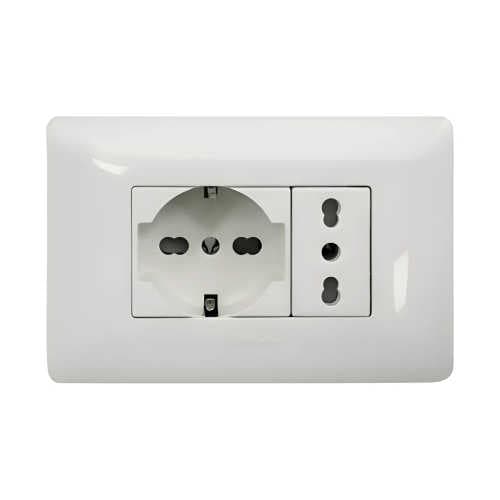 Enchufe Schuko + Enchofe simple bipaso 10/16A