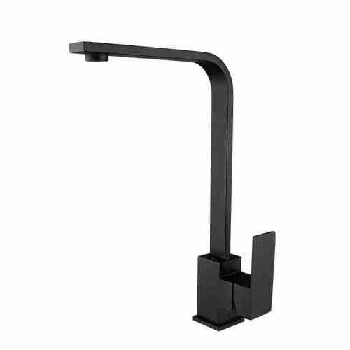 Llave Monomando Lavaplatos Vertical Negro